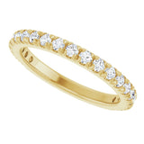 14K Yellow Gold 1/2 CTW Natural Diamond French-Set Anniversary Band