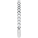 14K White 1/3 CTW Natural Diamond French-Set Anniversary Band