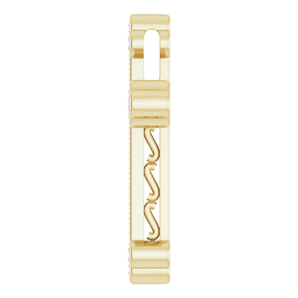 14K Yellow 1/4 CTW Natural Diamond Cross Pendant