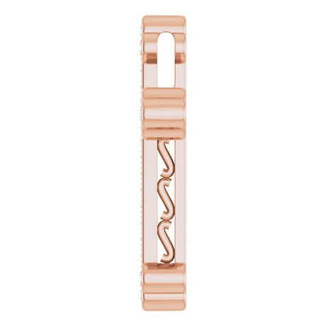 14K Rose Gold 1/4 CTW Natural Diamond Cross Pendant