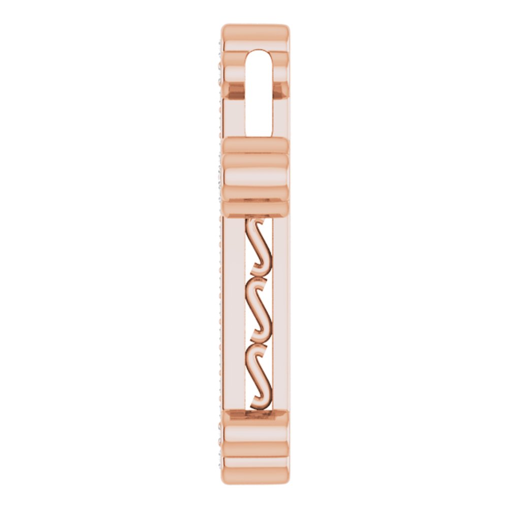 14K Rose Gold 1/4 CTW Natural Diamond Cross Pendant