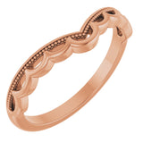 14K Rose Contour Band