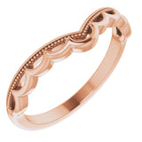 14K Rose Contour Band