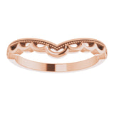 14K Rose Contour Band