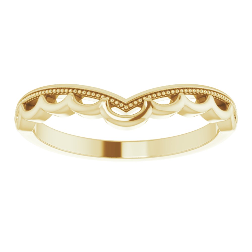 14K Yellow Contour Band