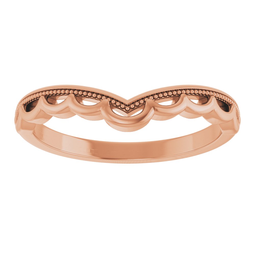 14K Rose Contour Band