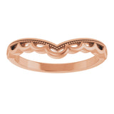 14K Rose Contour Band