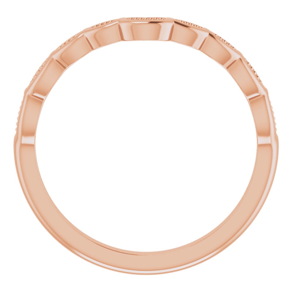 14K Rose Contour Band