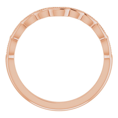 14K Rose Contour Band