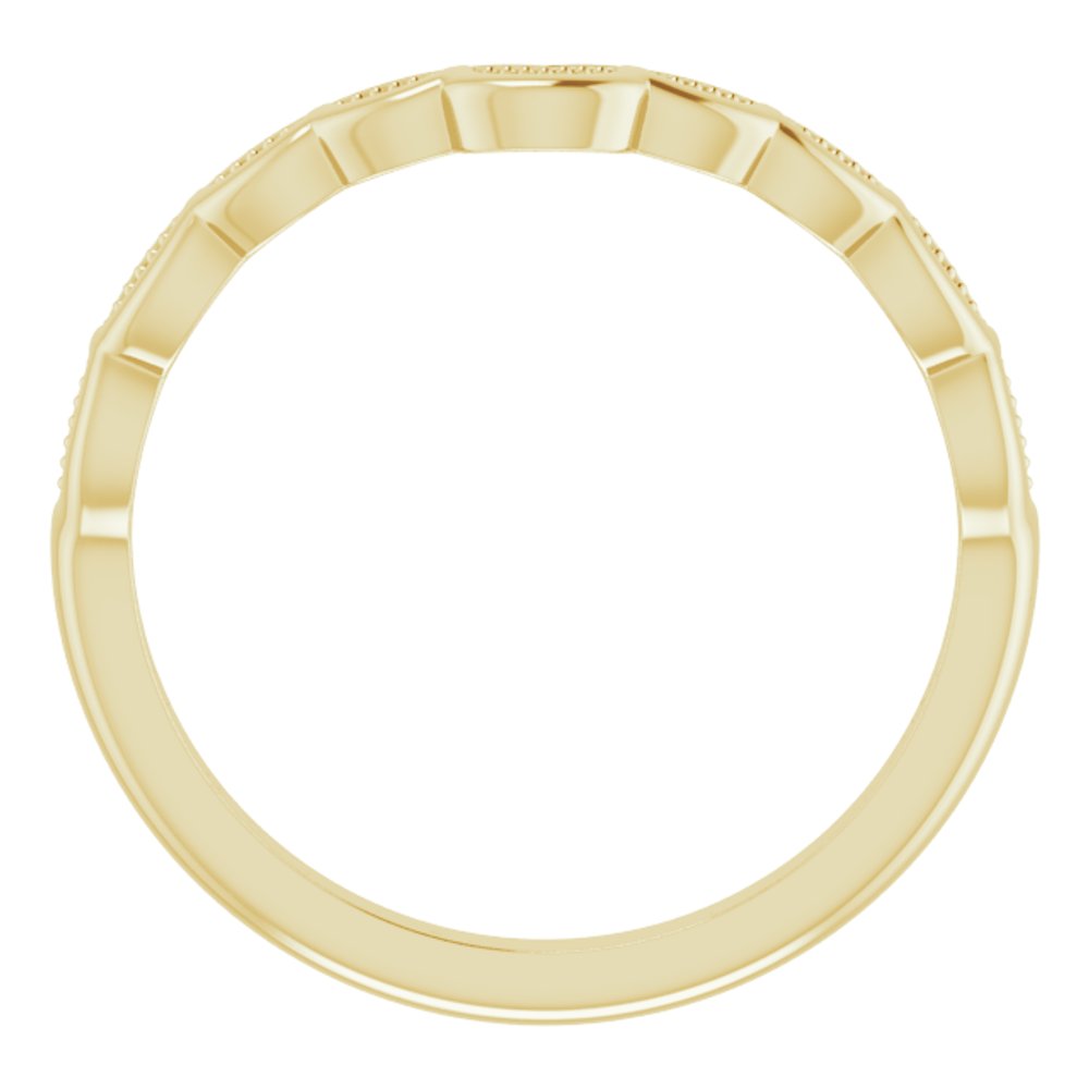 14K Yellow Contour Band