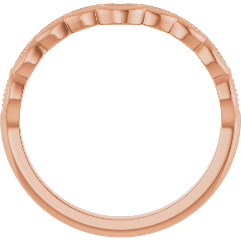 14K Rose Contour Band