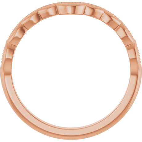 14K Rose Contour Band