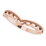 14K Rose Contour Band