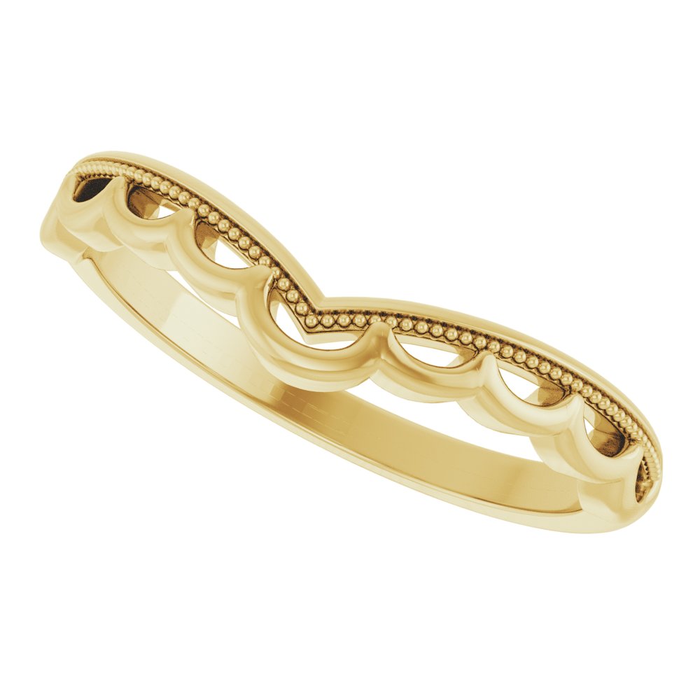 14K Yellow Contour Band