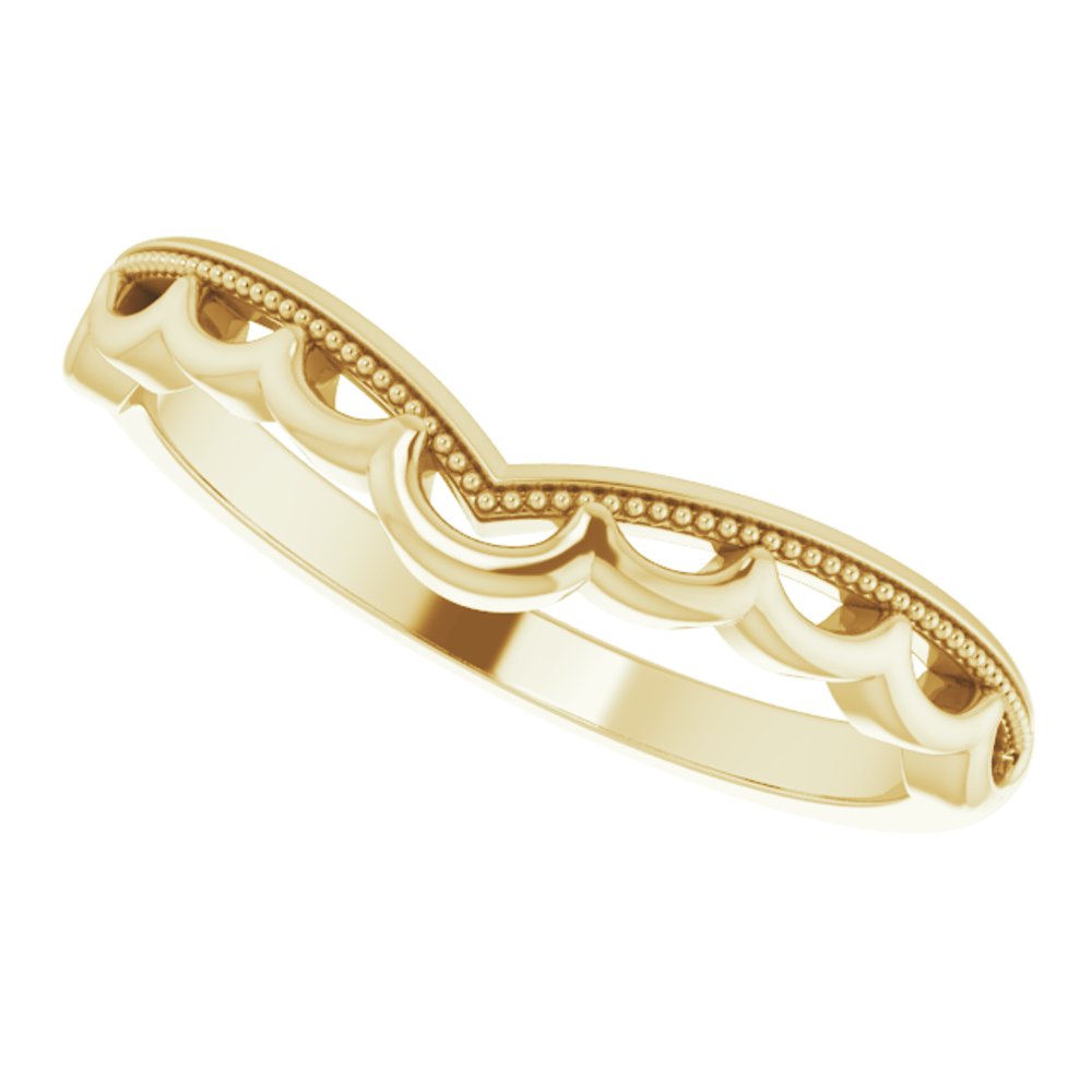 14K Yellow Contour Band