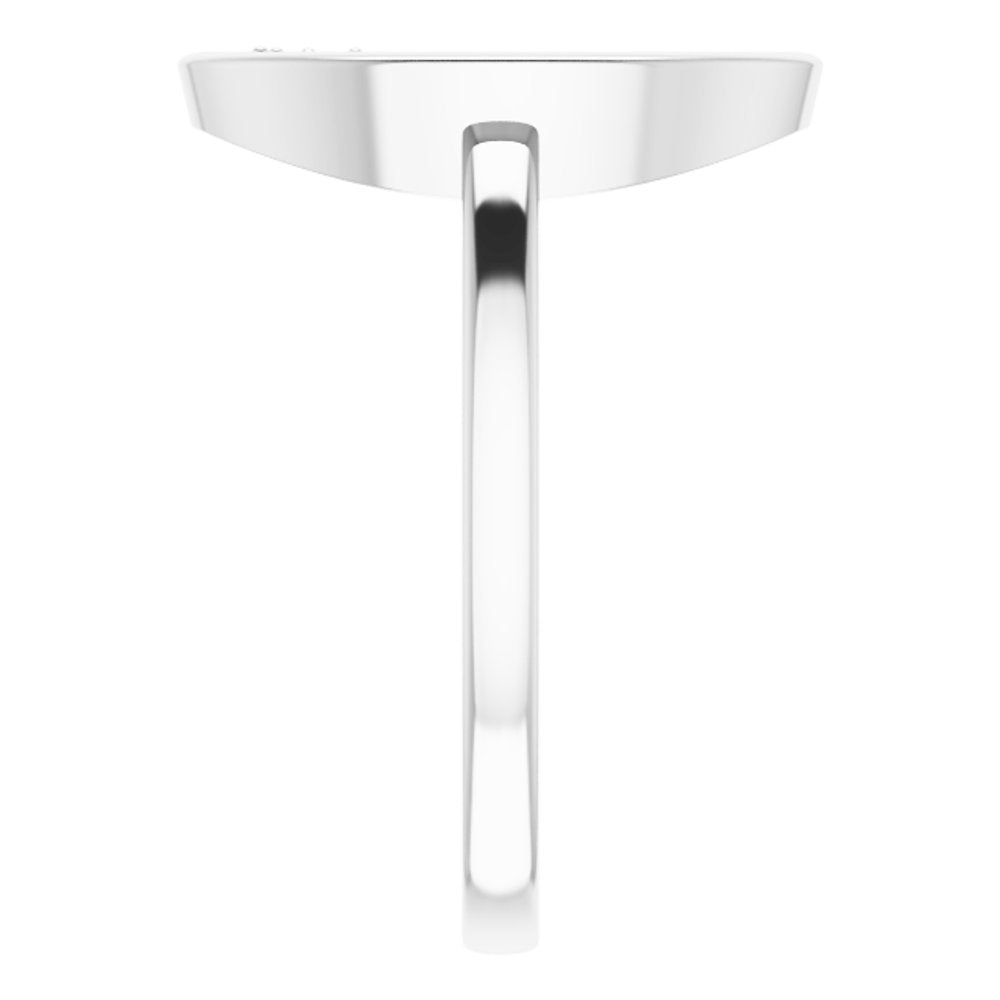 14K White .01 CTW Natural Diamond Open Circle Cluster Ring