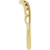 14K Yellow Contour Band