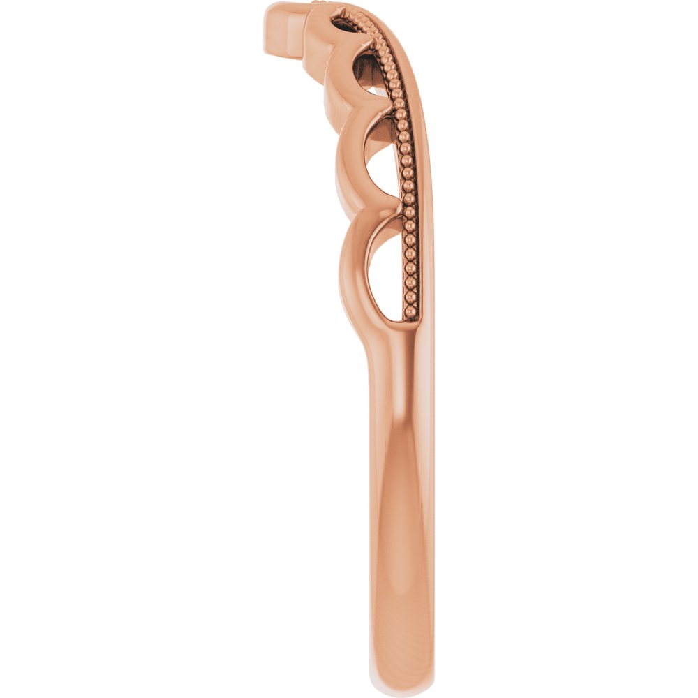 14K Rose Contour Band