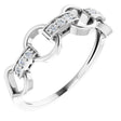 14K White Gold 1/10 CTW Natural Diamond Link Ring