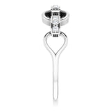 14K White Gold 1/10 CTW Natural Diamond Link Ring
