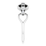 14K White Gold 1/10 CTW Natural Diamond Link Ring