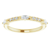 14K Yellow 3/8 CTW Natural Diamond Anniversary Band