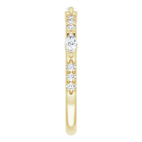 14K Yellow 3/8 CTW Natural Diamond Anniversary Band