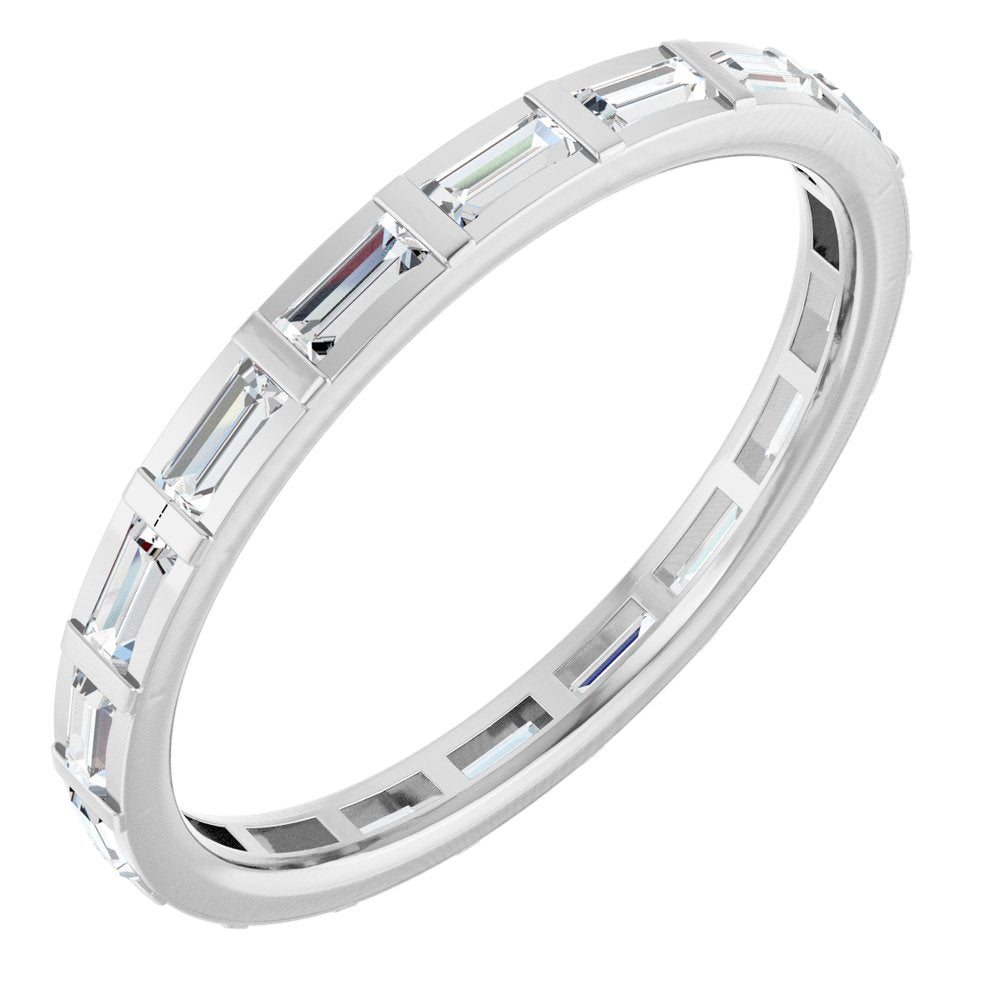 Platinum 1/2 CTW Natural Diamond Eternity Band Size 7