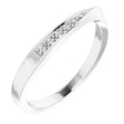 14K White .03 CTW Natural Diamond Wave Ring