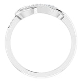 14K White 1/10 CTW Natural Diamond Infinity-Inspired Ring