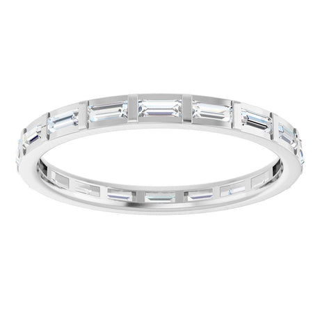Platinum 1/2 CTW Natural Diamond Eternity Band Size 7