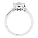 Sterling Silver Imitation White Cubic Zirconia Heart Ring