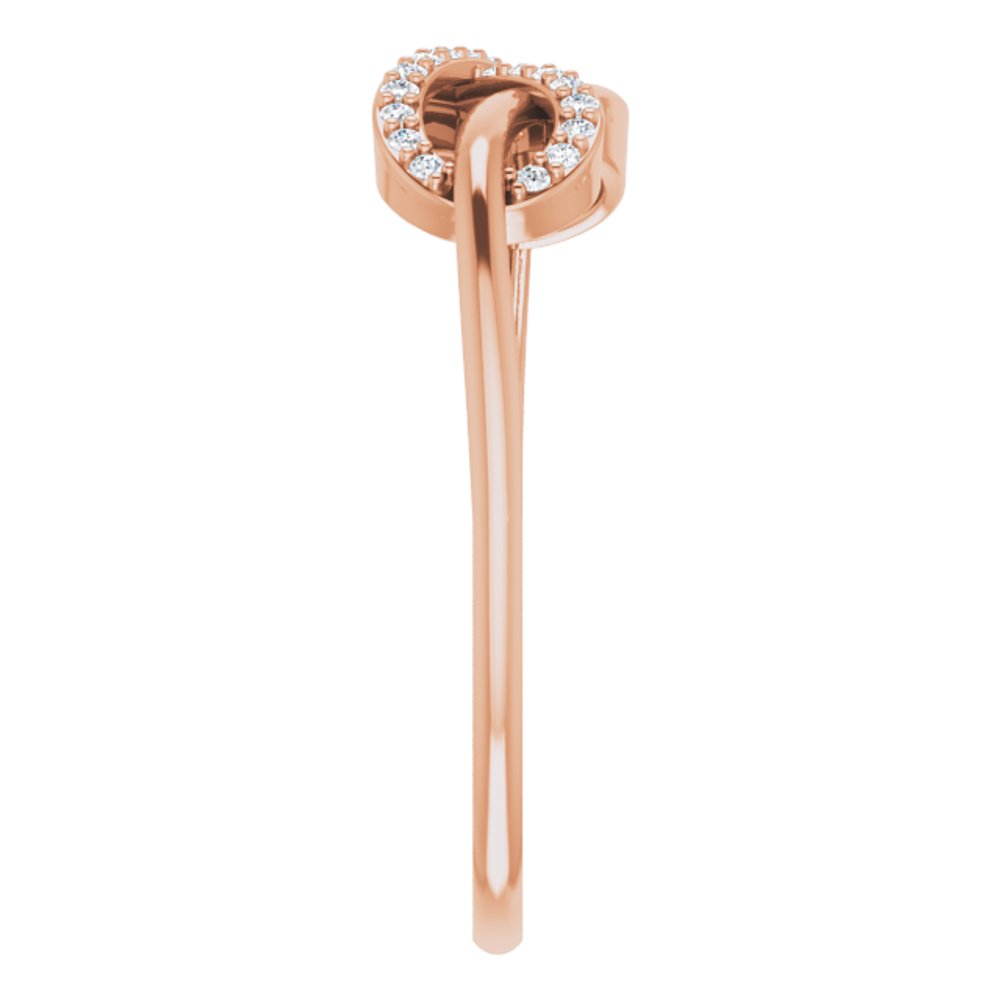14K Rose Gold 1/10 CTW Natural Diamond Infinity-Inspired Ring