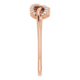 14K Rose Gold 1/10 CTW Natural Diamond Infinity-Inspired Ring