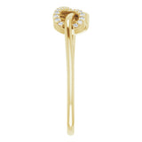14K Yellow Gold 1/10 CTW Natural Diamond Infinity-Inspired Ring