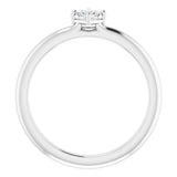 14K White Gold 1/6 CTW Natural Diamond Solitaire Ring