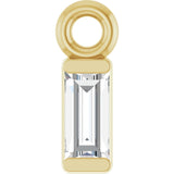 14K Yellow .04 CT Lab-Grown Diamond Dangle