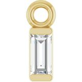 14K Yellow Lab-Grown Moissanite Dangle