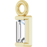 14K Yellow .04 CT Lab-Grown Diamond Dangle