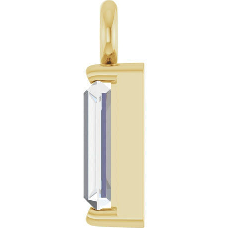 14K Yellow 1/10 CT Lab-Grown Diamond Dangle