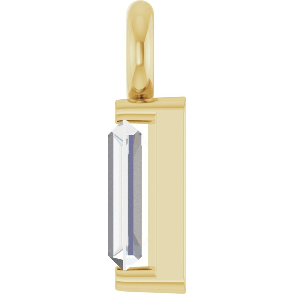 14K Yellow Lab-Grown Moissanite Dangle