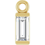 14K Yellow 1/10 CT Lab-Grown Diamond Dangle