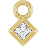 14K Yellow .025 CT Lab-Grown Diamond Dangle