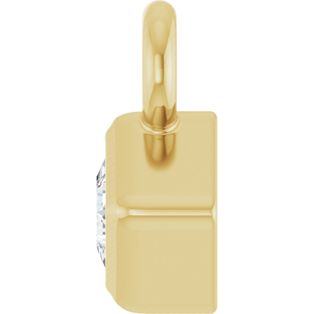 14K Yellow .025 CT Lab-Grown Diamond Dangle