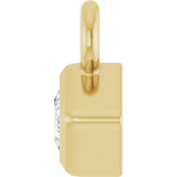 14K Yellow .025 CT Lab-Grown Diamond Dangle