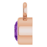 14K Rose Natural Amethyst Dangle