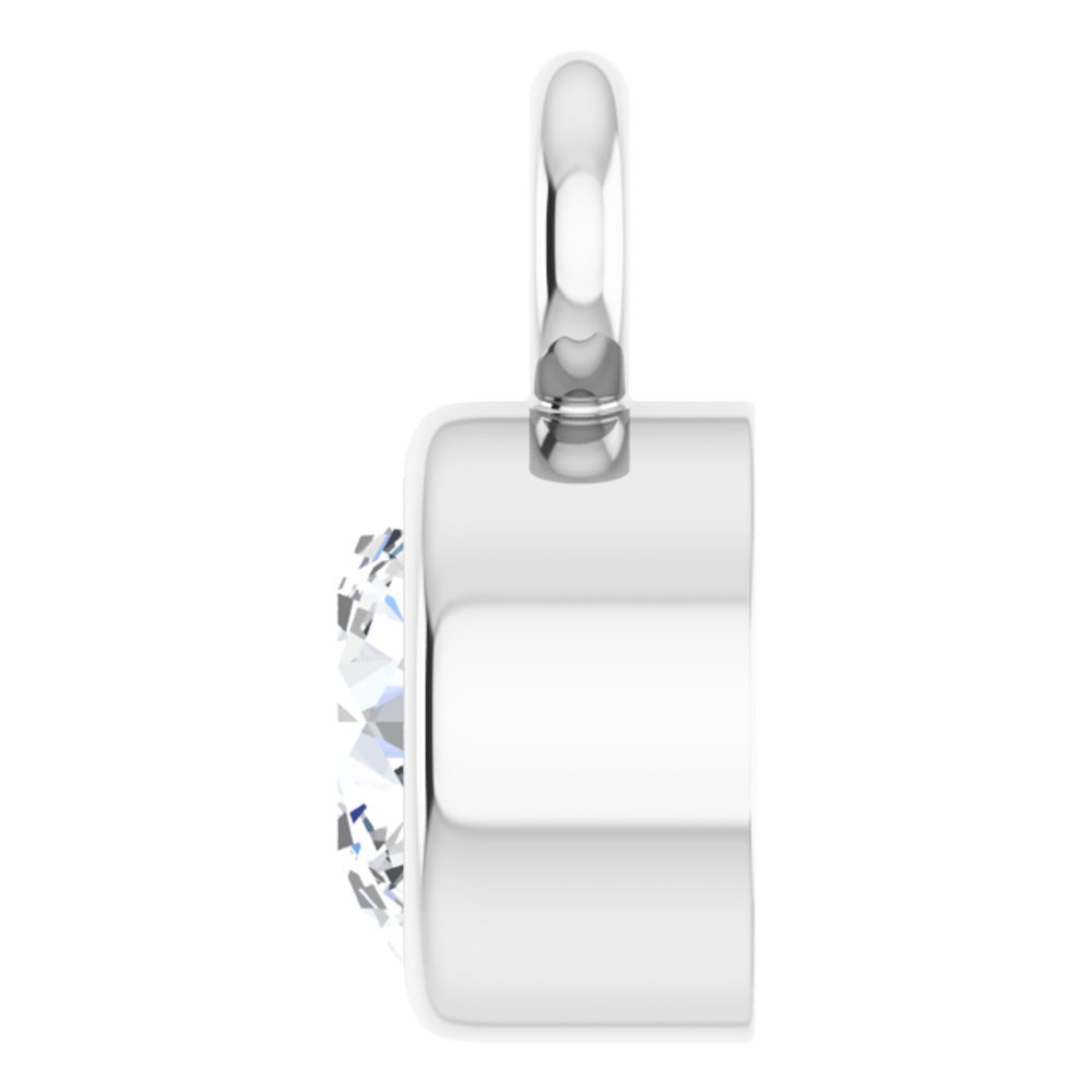 14K White 1/10 CT Lab-Grown Diamond Dangle