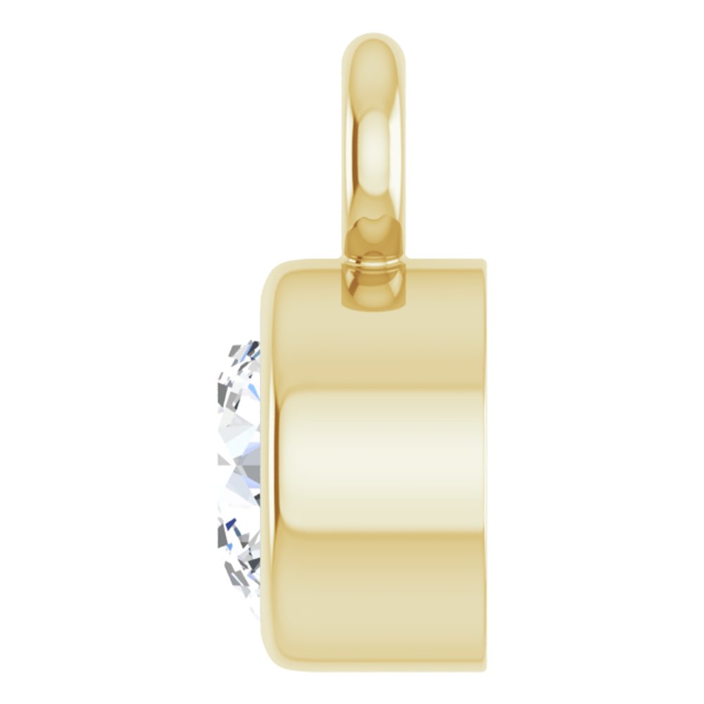 14K Yellow 1/10 CT Lab-Grown Diamond Dangle