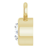 14K Yellow Lab-Grown Moissanite Dangle