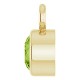 14K Yellow Natural Peridot Dangle